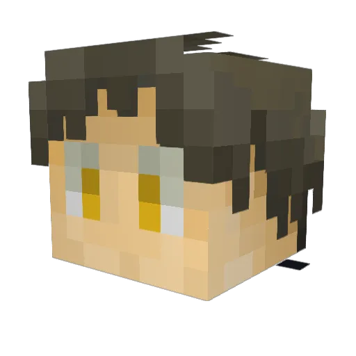 Branrick Minecraft avatar head, 3D render