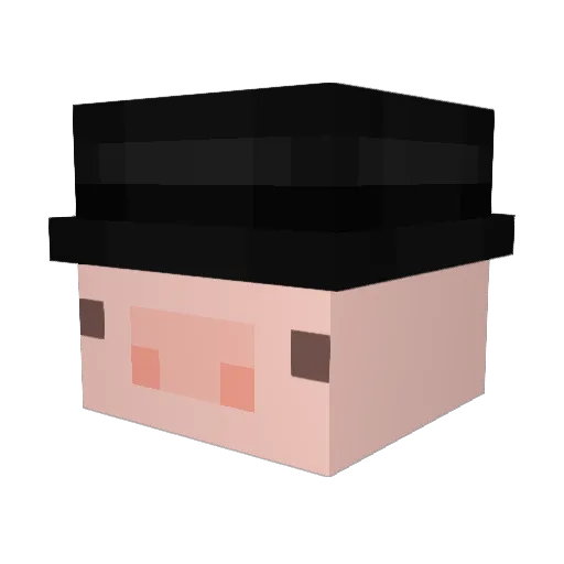 Braqoly Minecraft avatar head, 3D render