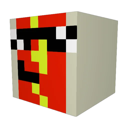 Brarw Minecraft avatar head, 3D render