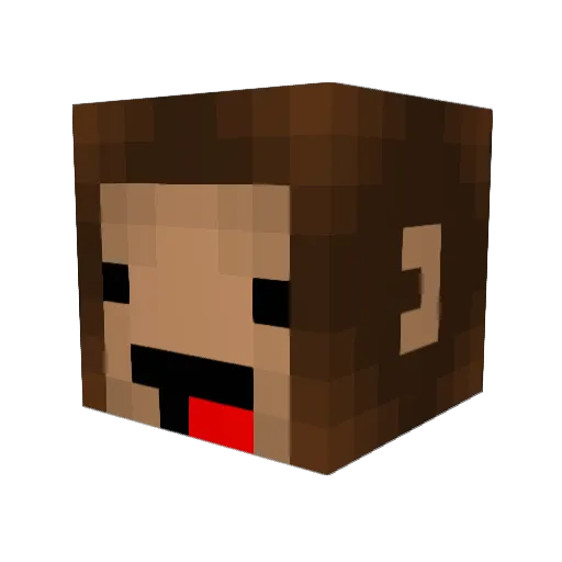 BrasNoSeMasYT Minecraft avatar head, 3D render