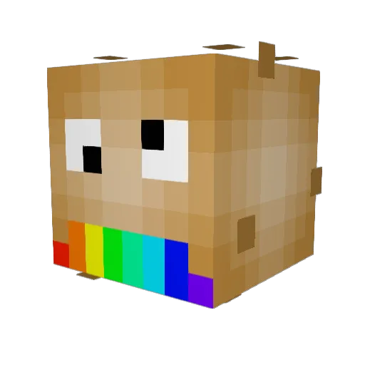 BrashGod Minecraft avatar head, 3D render