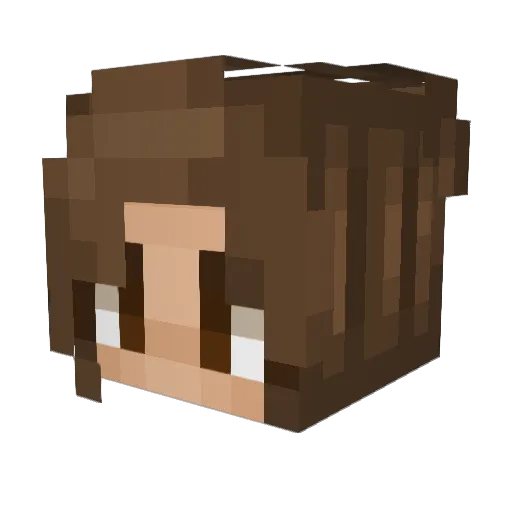 Brashley Minecraft avatar head, 3D render