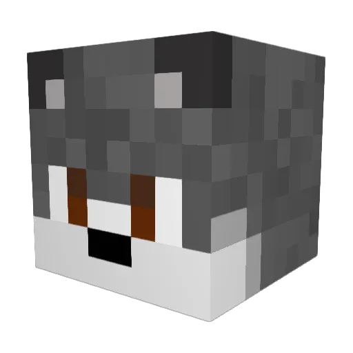 BrassKey_ Minecraft avatar head, 3D render