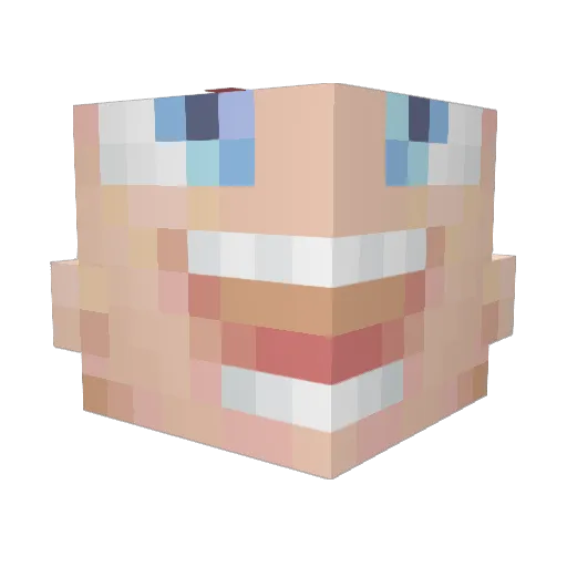 Brasta Minecraft avatar head, 3D render