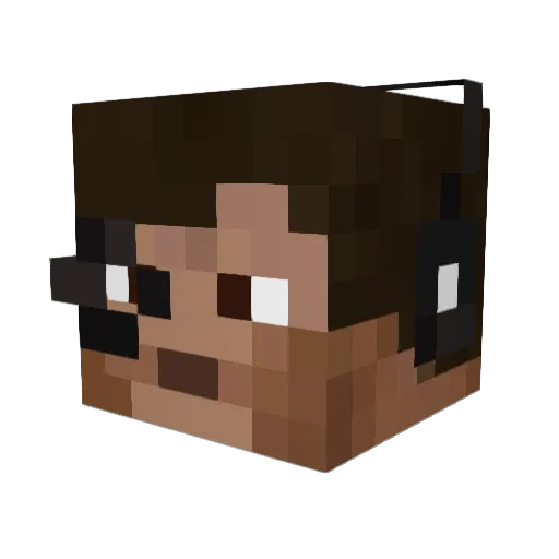 Brastor Minecraft avatar head, 3D render