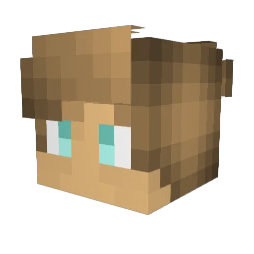 BratSim Minecraft avatar head, 3D render