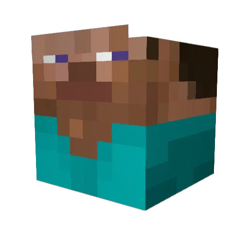Bratastic Minecraft avatar head, 3D render