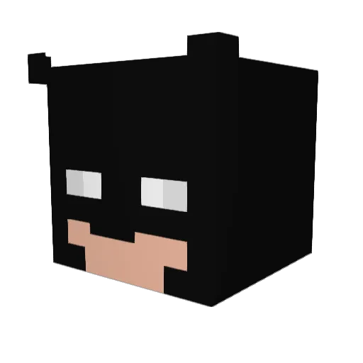 Bratman0 Minecraft avatar head, 3D render