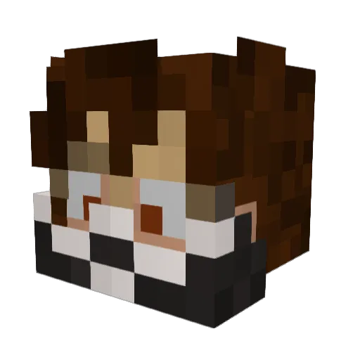 Bratt30 Minecraft avatar head, 3D render