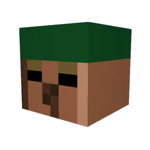 BrattyLord Minecraft avatar head, 3D render
