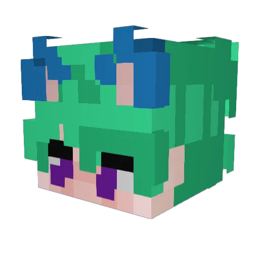 BrattyRainy Minecraft avatar head, 3D render