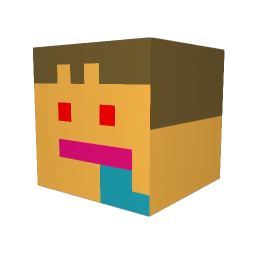 Bratwurst69 Minecraft avatar head, 3D render
