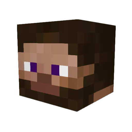 Bratzmus Minecraft avatar head, 3D render