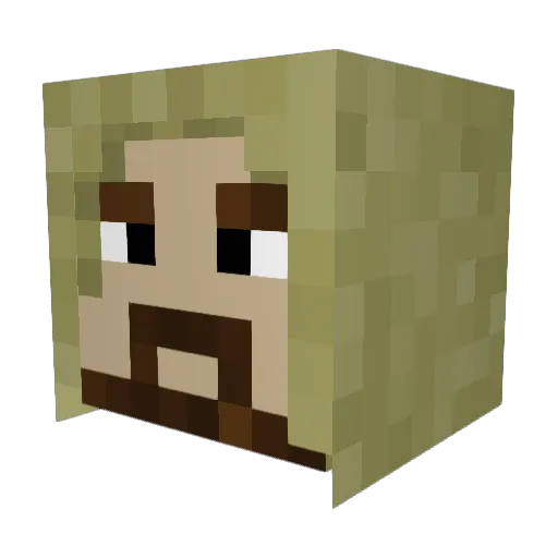 Brauerback Minecraft avatar head, 3D render
