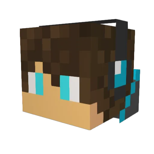 Braulio_ Minecraft avatar head, 3D render