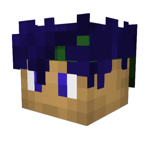 Brauminos Minecraft avatar head, 3D render