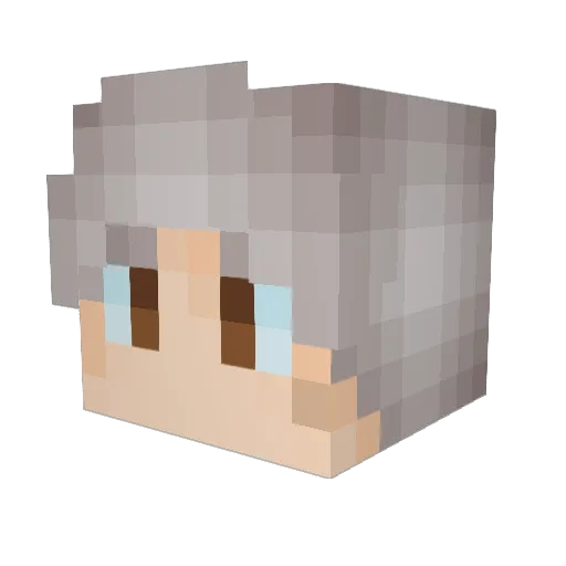 BraveKaida Minecraft avatar head, 3D render