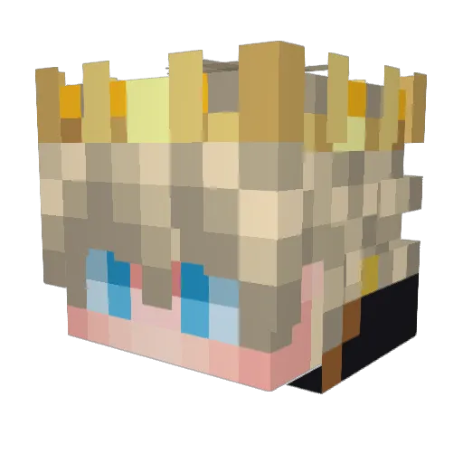 BraveSpirit_12 Minecraft avatar head, 3D render