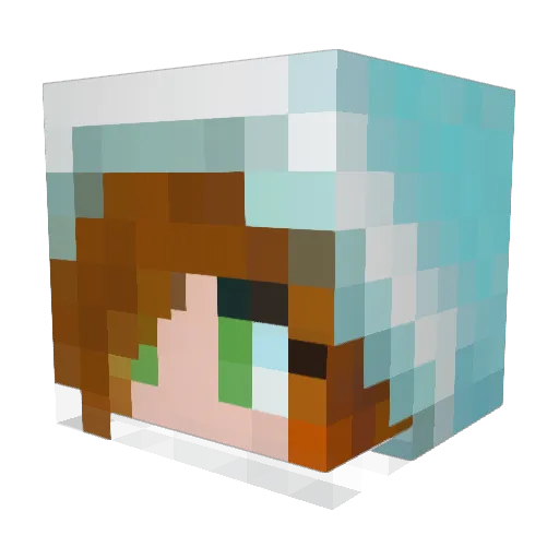Brave_Draco Minecraft avatar head, 3D render