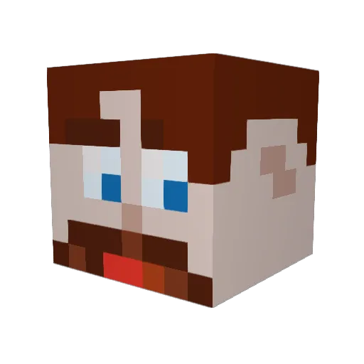 Brave_Sapling Minecraft avatar head, 3D render