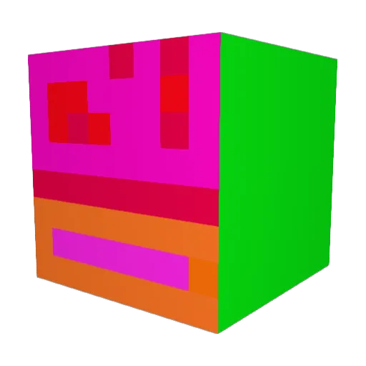 Bravesinker Minecraft avatar head, 3D render