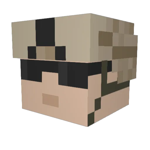 BravoMMXI Minecraft avatar head, 3D render