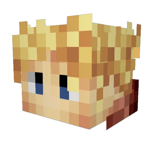BravoMike86 Minecraft avatar head, 3D render