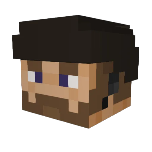 Bravo_Joker Minecraft avatar head, 3D render