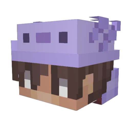 BrawlCast Minecraft avatar head, 3D render