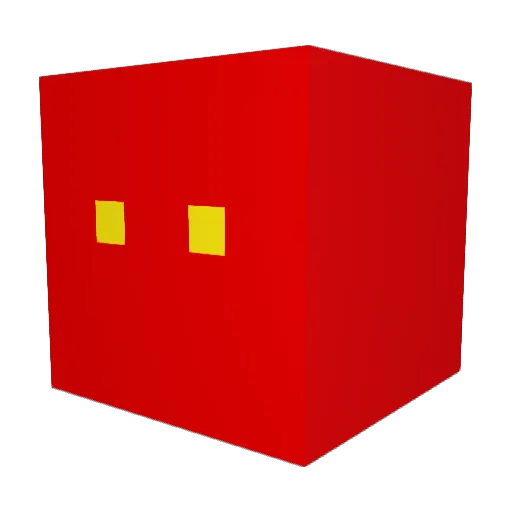 BrawlClip Minecraft avatar head, 3D render