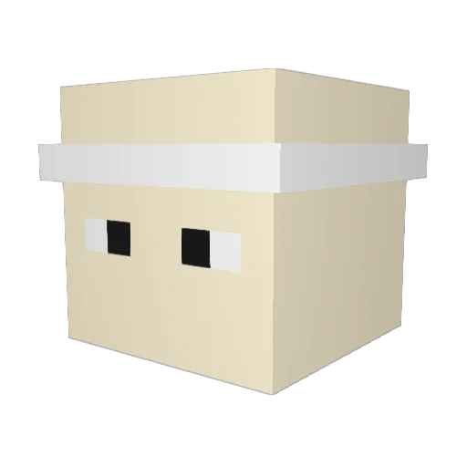 BrawnyOnion Minecraft avatar head, 3D render