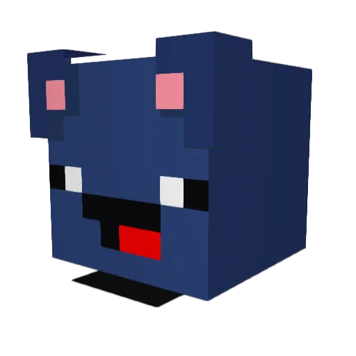 BraxDaDerpyWolfo Minecraft avatar head, 3D render