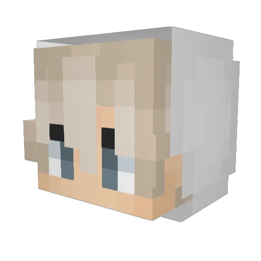 Braxtergame Minecraft avatar head, 3D render
