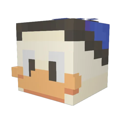 Braxtius Minecraft avatar head, 3D render