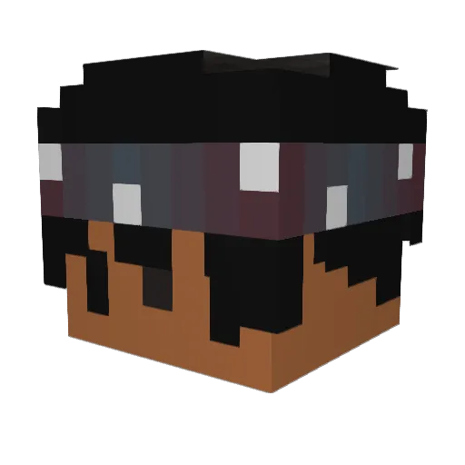 Bray7u7_ Minecraft avatar head, 3D render