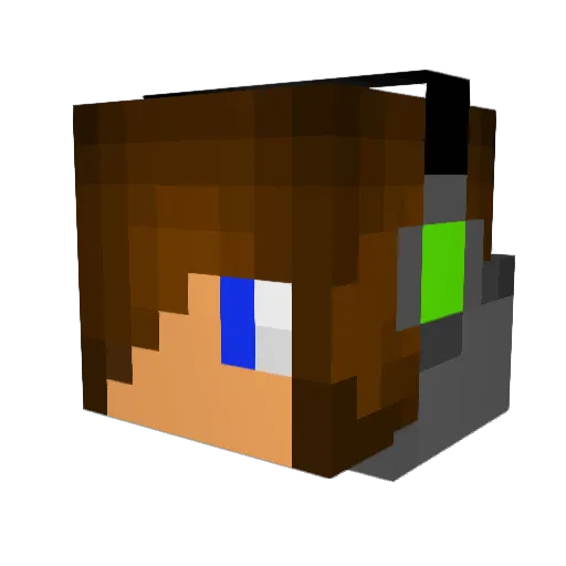 BrayBob Minecraft avatar head, 3D render