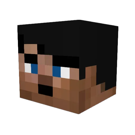 BrazJewJitsu Minecraft avatar head, 3D render