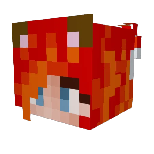 BrazORA Minecraft avatar head, 3D render