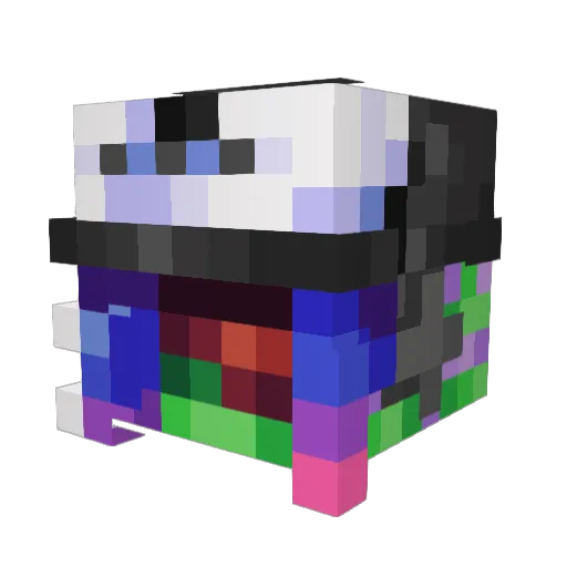 Brazilianmoon Minecraft avatar head, 3D render