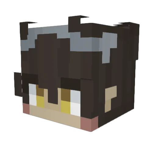 BrcnzeV Minecraft avatar head, 3D render
