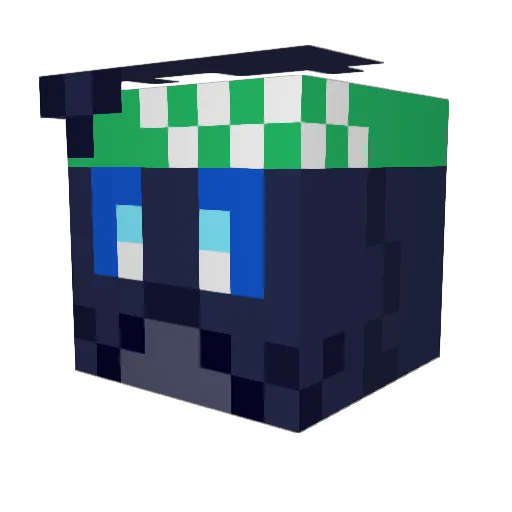 Brcv Minecraft avatar head, 3D render