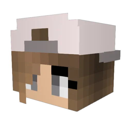Bre_C Minecraft avatar head, 3D render