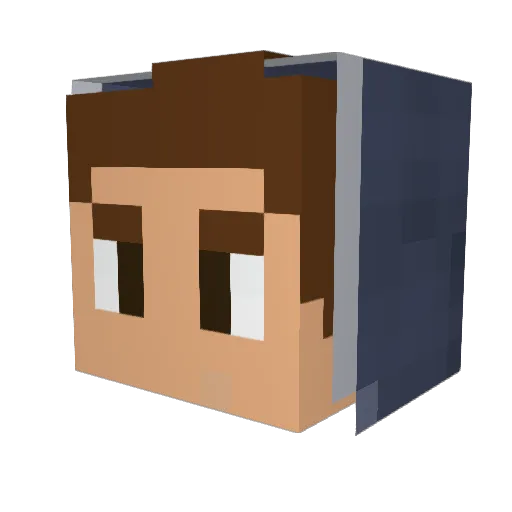 Breacker65 Minecraft avatar head, 3D render