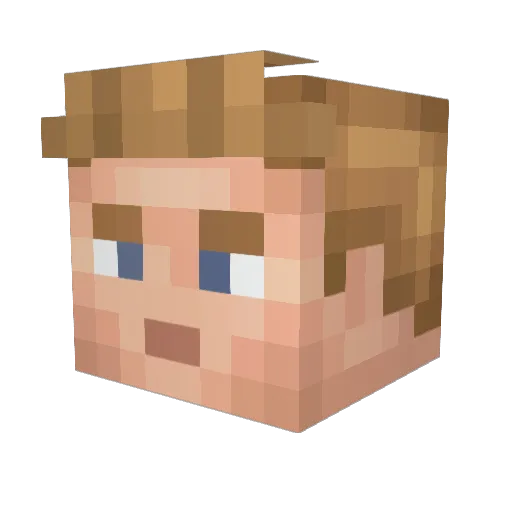 Bread0435 Minecraft avatar head, 3D render
