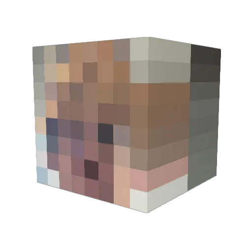 Bread120 Minecraft avatar head, 3D render