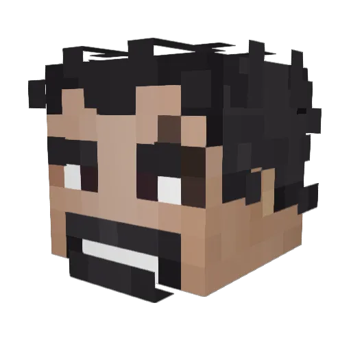 Bread2112 Minecraft avatar head, 3D render