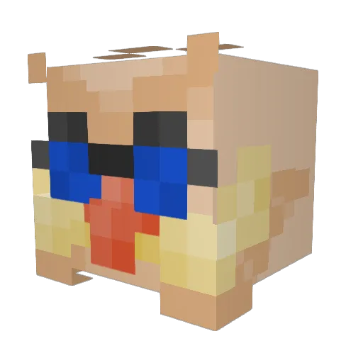 Bread374 Minecraft avatar head, 3D render