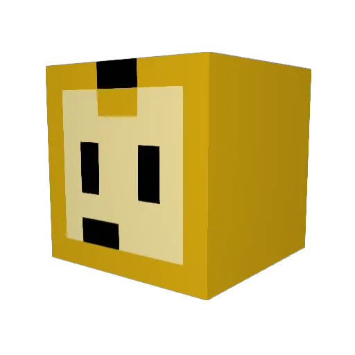Bread8ater Minecraft avatar head, 3D render