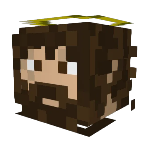 BreadBananna Minecraft avatar head, 3D render