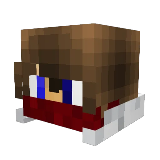 BreadBuild Minecraft avatar head, 3D render